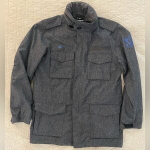 Nike BARCELONA Football Club Rain M65 Military Field Jacket in Charcoal Size M